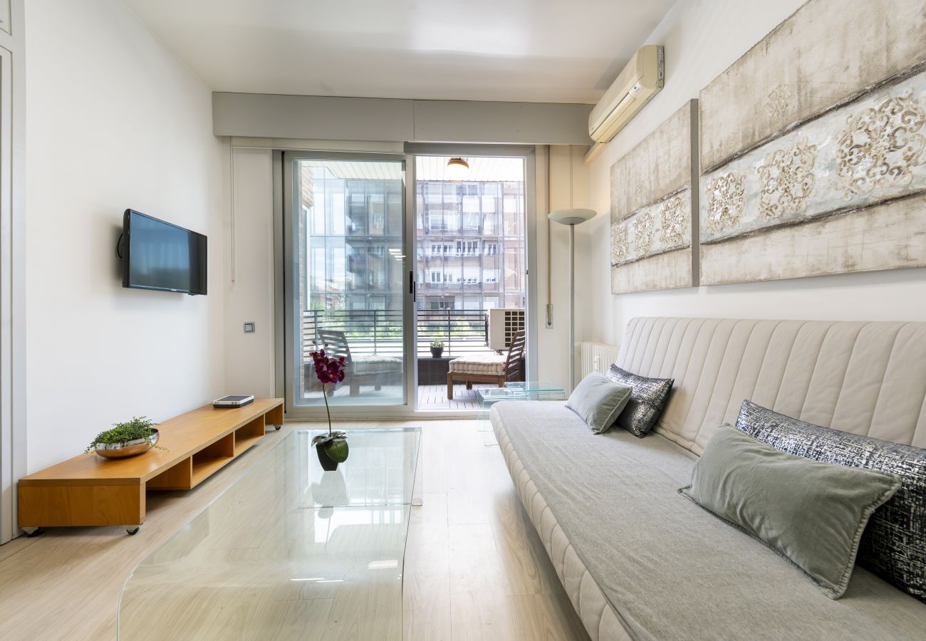 Ferienwohnung in Madrid - Piso de 1 dormitorio con terraza-Alquiler mensual en Madrid 