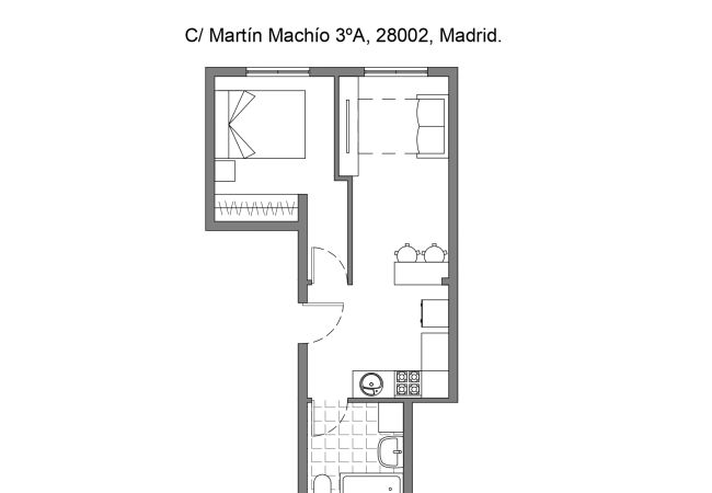 Appartement in Madrid - Acogedor apartamento de un dormitorio en Chamartin  Appartement in Madrid - Acogedor apartamento de un dormitorio en Chamartin