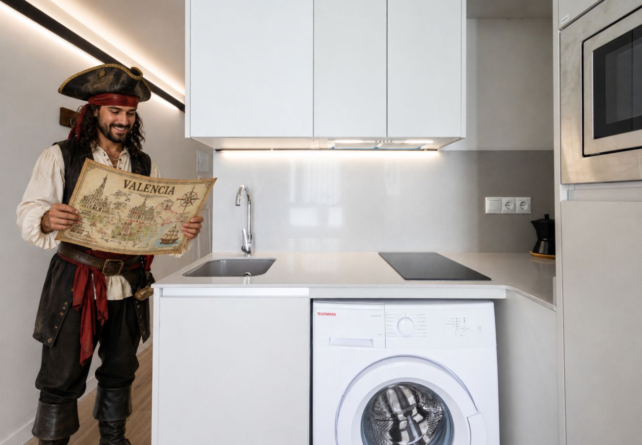 Apartamento en Valencia - The Pirate Duplex V | 4 Viajeros | AC WiFi | 15 min Oceanografic