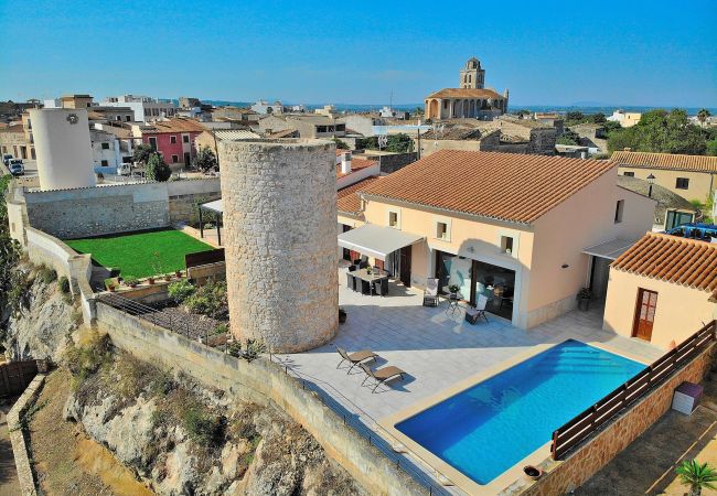 Villa à Muro avec vue sur la mer et piscine