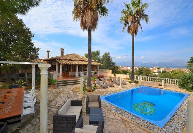 Piscine, terrasse, vue, mer, tranquillité