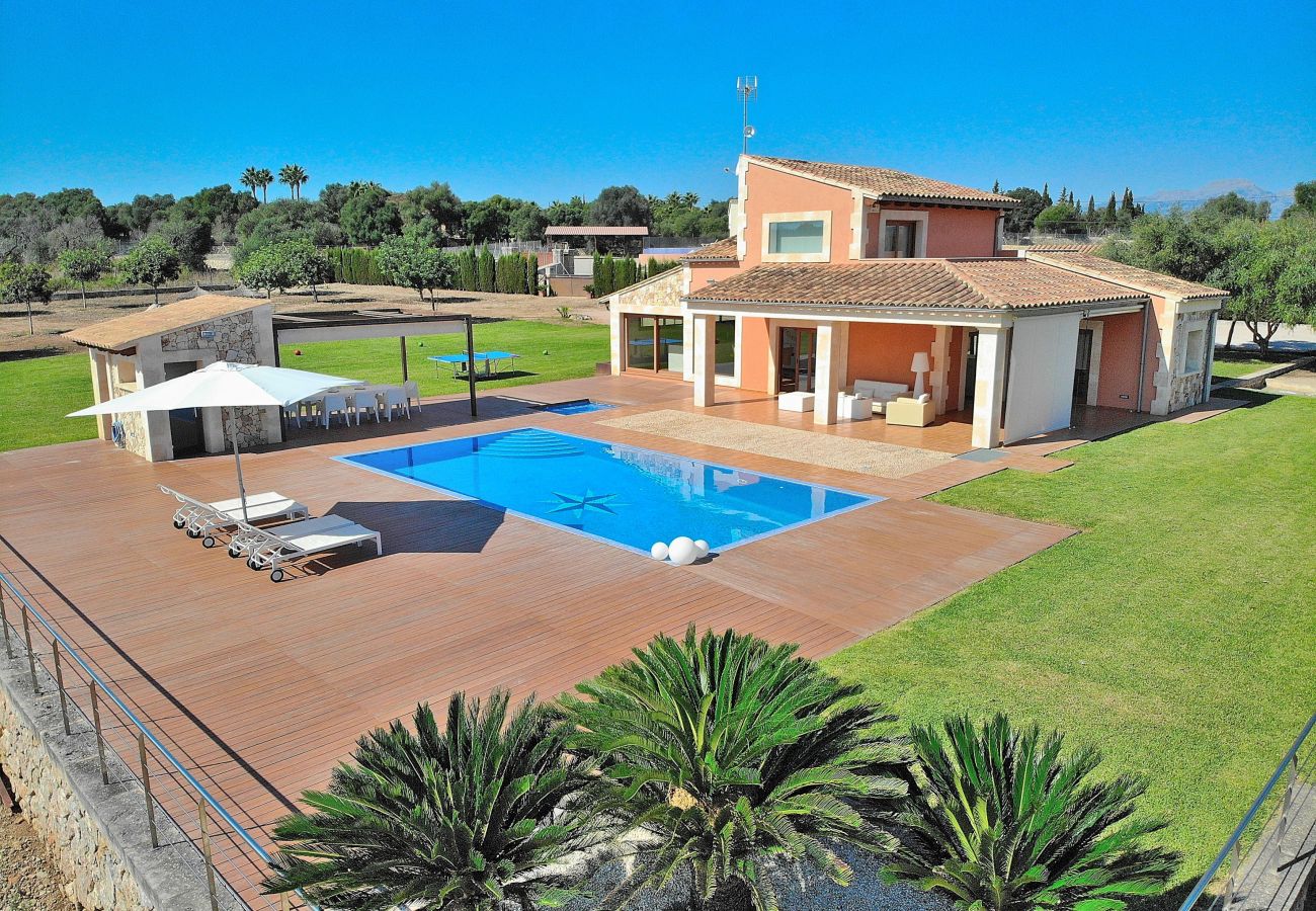Villa à Muro - Son Morei de les Penyes 007 villa luxueuse avec piscine privée, jacuzzi, ping pong, barbecue et air conditionné