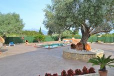 Terrasse avec piscine en pleine nature