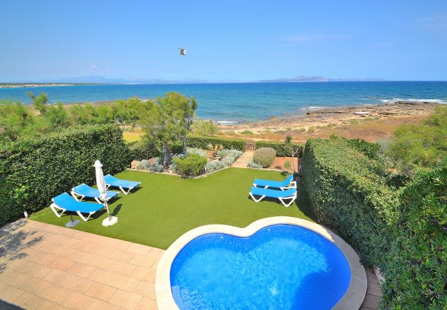 Villa a Colonia de Sant Pere - Embat 017 villa con piscina privada y acceso directo al mar, jardín y aire acondicionado