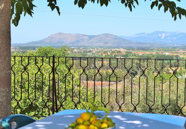  a Muro - Terra Nostra 147 acogedora finca con impresionantes vistas, terraza, jacuzzi y aire acondicionado