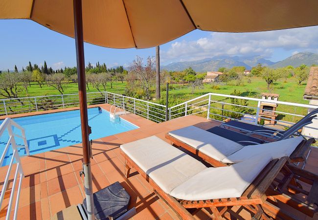  a Campanet - Can Nina 198 tradicional finca con piscina privada, terraza, barbacoa y WiFi