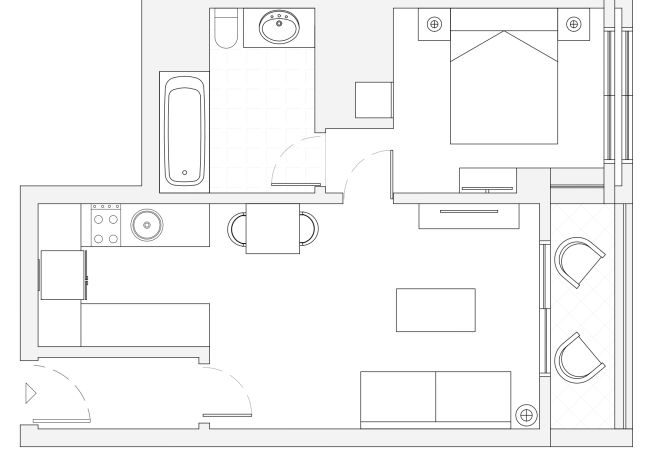 Appartamento a Madrid - Piso de 1 dormitorio con terraza-Alquiler mensual en Madrid  Appartamento a Madrid - Piso de 1 dormitorio con terraza-Alquiler mensual en Madrid