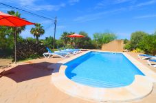 Fazenda em Es Llombards - Can Cova 413 finca rústica con piscina privada, terraza, aire acondicionado y WiFi