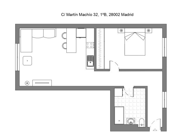 Apartamento em Madrid - Acogedor apartamento de un dormitorio en Chamartin Apartamento em Madrid - Acogedor apartamento de un dormitorio en Chamartin