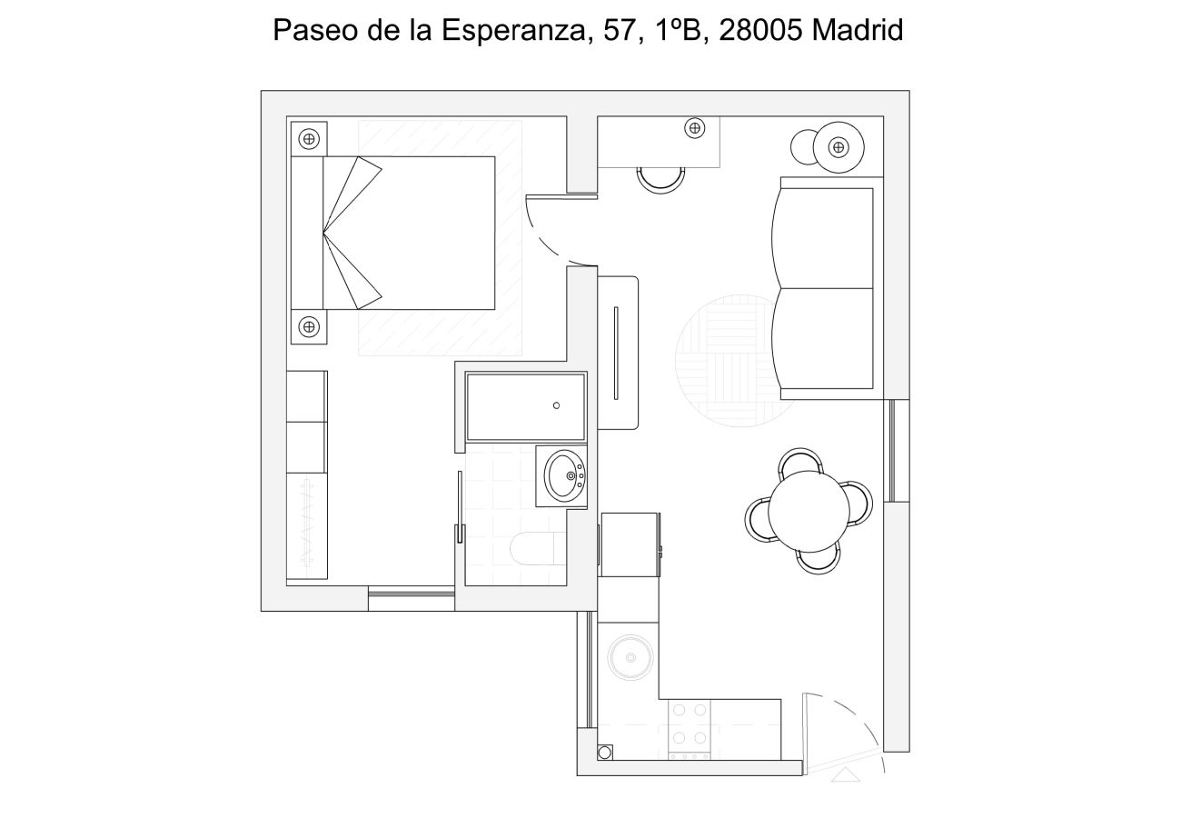 Apartamento em Madrid - Apartamento Moderno en Acacias con Excelente Ubicación en el Centro de Madrid Temporal  Apartamento em Madrid - Apartamento Moderno en Acacias con Excelente Ubicación en el Centro de Madrid Temporal