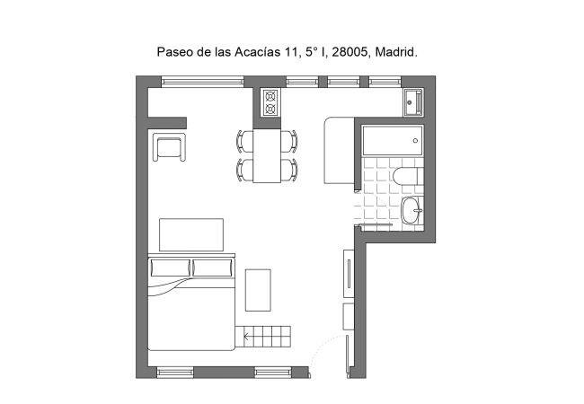 Studio in Madrid - CITY CENTER- ATOCHA ST.  Studio. 4 PAX Studio in Madrid - CITY CENTER- ATOCHA ST.  Studio. 4 PAX