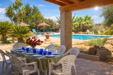 Country house in Campos - Can Bril 409 rustic finca with private pool, terrace, garden and WiFi