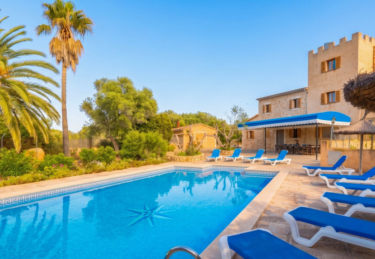 Особняк на Campos - Can Palea 407 finca con piscina privada con jardín, terraza, barbacoa y WiFi