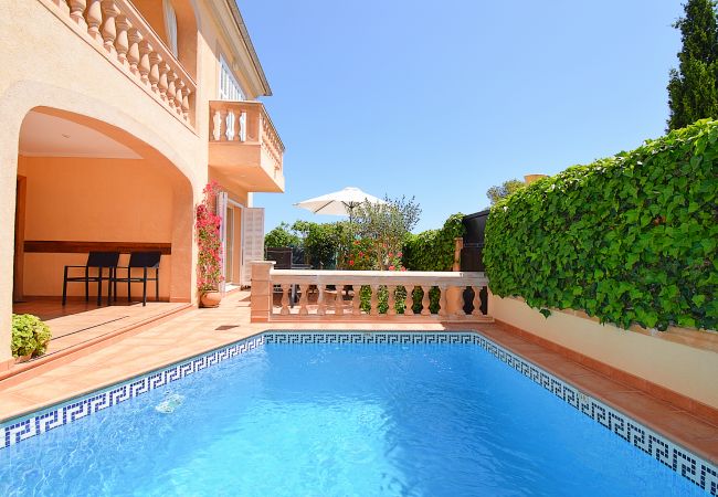  i Son Serra de Marina - Ca Na Caragola 050 fantástica villa con piscina privada, terraza, aire acondicionado y barbacoa