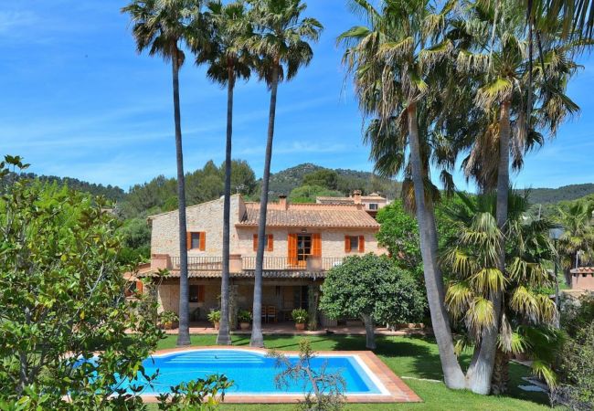 Hus i Binissalem - Can Bast 106 lujosa villa con piscina privada, sauna, jacuzzi, zona infantil y barbacoa