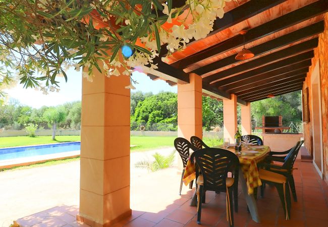 Sommarhus i Campos - Can Toni 403 tradicional finca con piscina privada, aire acondicionado, gran jardín y WiFi Sommarhus i Campos - Can Toni 403 tradicional finca con piscina privada, aire acondicionado, gran jardín y WiFi