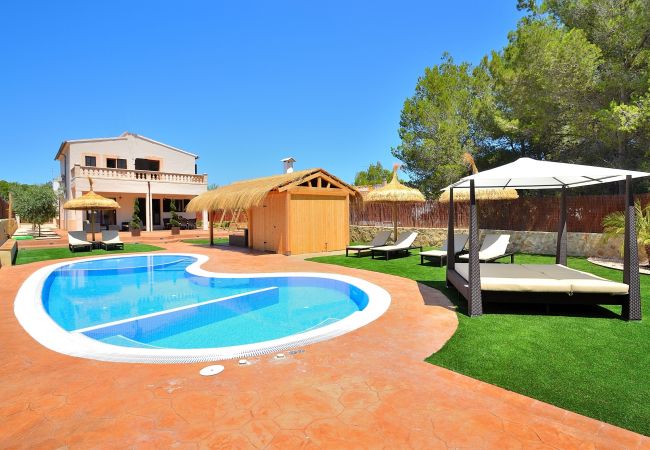 Hus i Son Serra de Marina - Mexic 066 magnífica villa con piscina privada, barbacoa, zona infantil y aire acondicionado