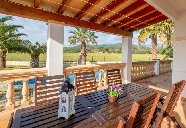 庄园 在 Sa Pobla - Can Mussol 040 magnifica villa con piscina privada, gran jardín, zona infantil, billar, ping pong y WiFi 庄园 在 Sa Pobla - Can Mussol 040 magnifica villa con piscina privada, gran jardín, zona infantil, billar, ping pong y WiFi