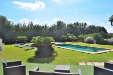 庄园 在 Can Picafort - Son Morey Tarongers 108 fantástica finca con piscina privada, jardín, terraza y aire acondicionado