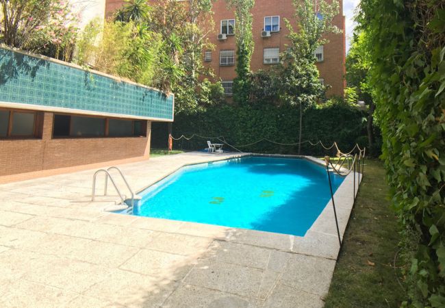  在 Madrid - Piso de 1 dormitorio con piscina y balcón en Madrid