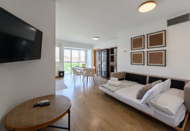 公寓 在 Madrid - Piso moderno de 1 dormitorio con ventanales y sofá cama para invitados en Madrid.Temporal  公寓 在 Madrid - Piso moderno de 1 dormitorio con ventanales y sofá cama para invitados en Madrid.Temporal