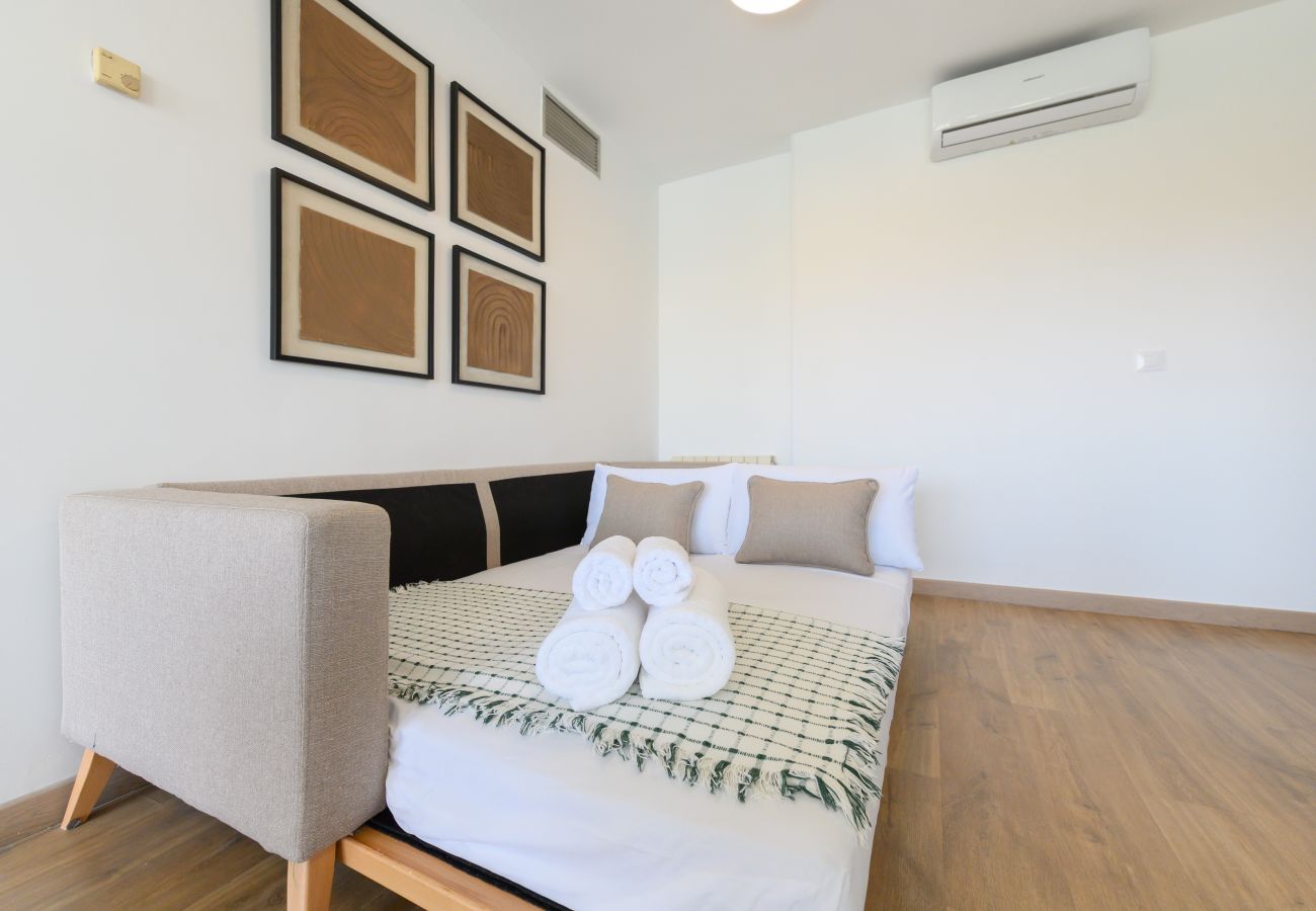 公寓 在 Madrid - Piso moderno de 1 dormitorio con ventanales y sofá cama para invitados en Madrid.Temporal  公寓 在 Madrid - Piso moderno de 1 dormitorio con ventanales y sofá cama para invitados en Madrid.Temporal