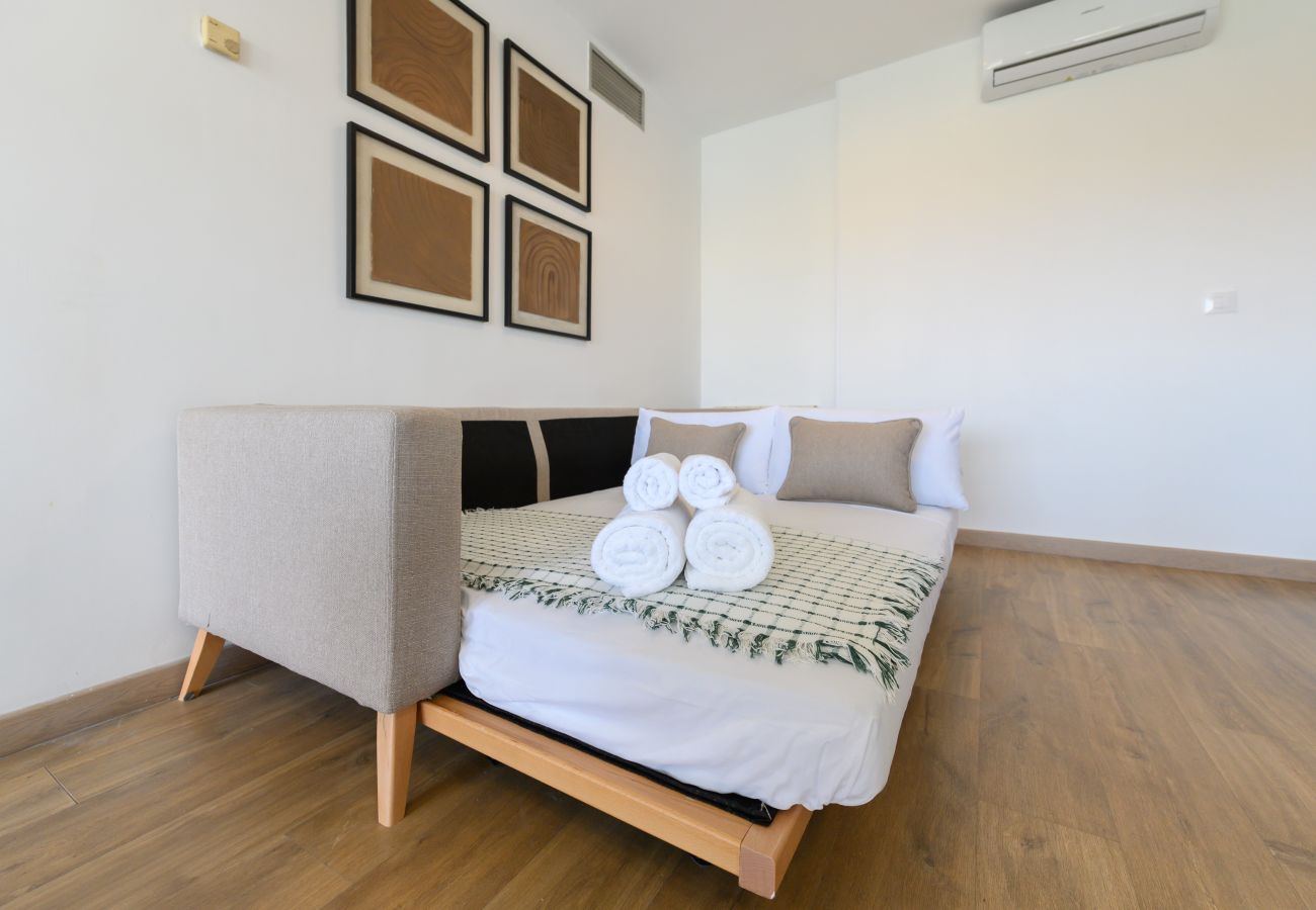 公寓 在 Madrid - Piso moderno de 1 dormitorio con ventanales y sofá cama para invitados en Madrid.Temporal  公寓 在 Madrid - Piso moderno de 1 dormitorio con ventanales y sofá cama para invitados en Madrid.Temporal